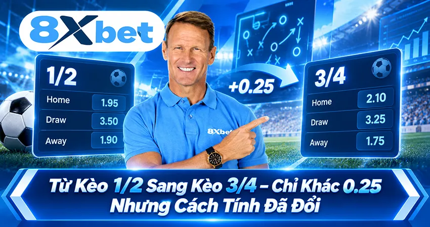 Từ Kèo 1/2 Sang Kèo 3/4 – Chỉ Khác 0.25 Nhưng Cách Tính Đã Đổi